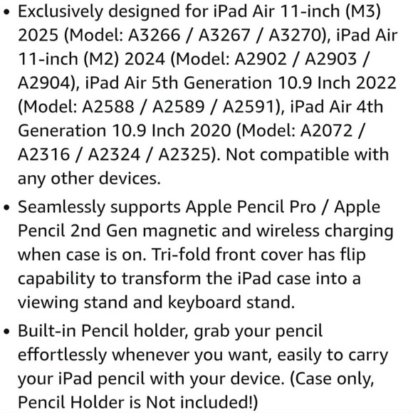 ZryXal New Midnight Green IPad Soft Case, 11-inch, 5th Generation - Picture 10 of 10